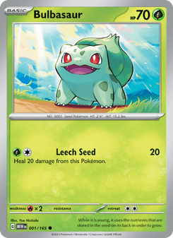 Bulbasaur, Pokémon 151 card 001
