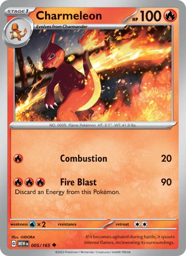 Charmeleon, Pokémon 151 card 005