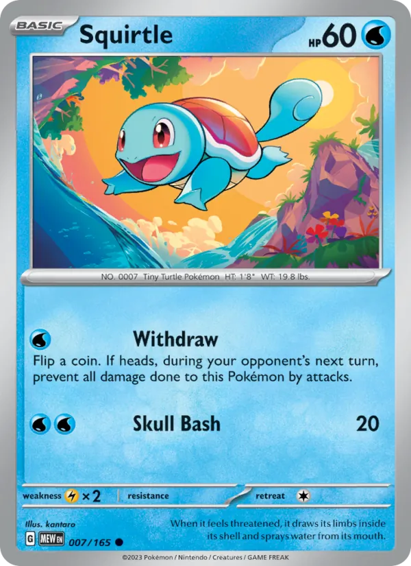 Squirtle, Pokémon 151 card 007