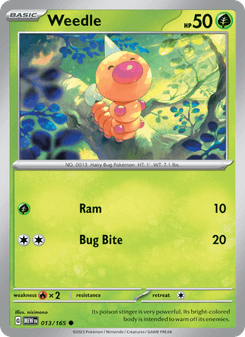 Weedle, Pokémon 151 card 013