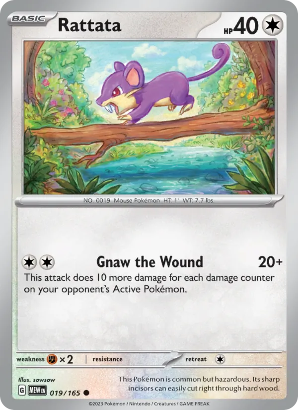 Rattata, Pokémon 151 card 019