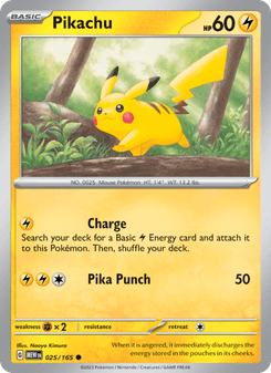Pikachu, Pokémon 151 card 025