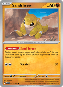 Sandshrew, Pokémon 151 card 027