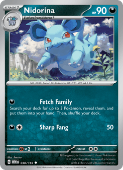Nidorina, Pokémon 151 card 030