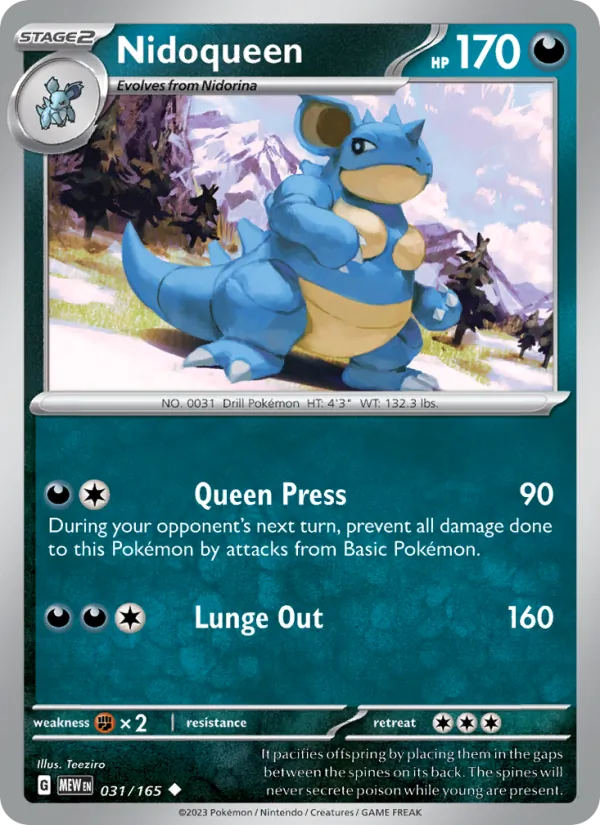 Nidoqueen, Pokémon 151 card 031