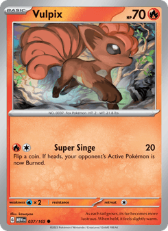 Vulpix, Pokémon 151 card 037