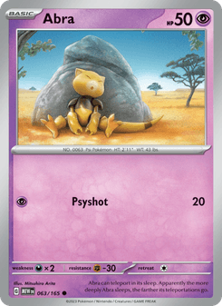 Abra, Pokémon 151 card 063