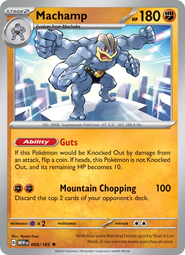 Machamp, Pokémon 151 card 068