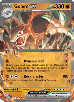 Golem ex, Pokémon 151 card 076