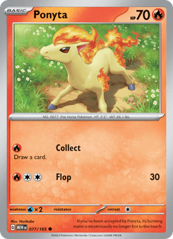 Ponyta, Pokémon 151 card 077