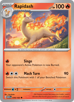 Rapidash, Pokémon 151 card 078