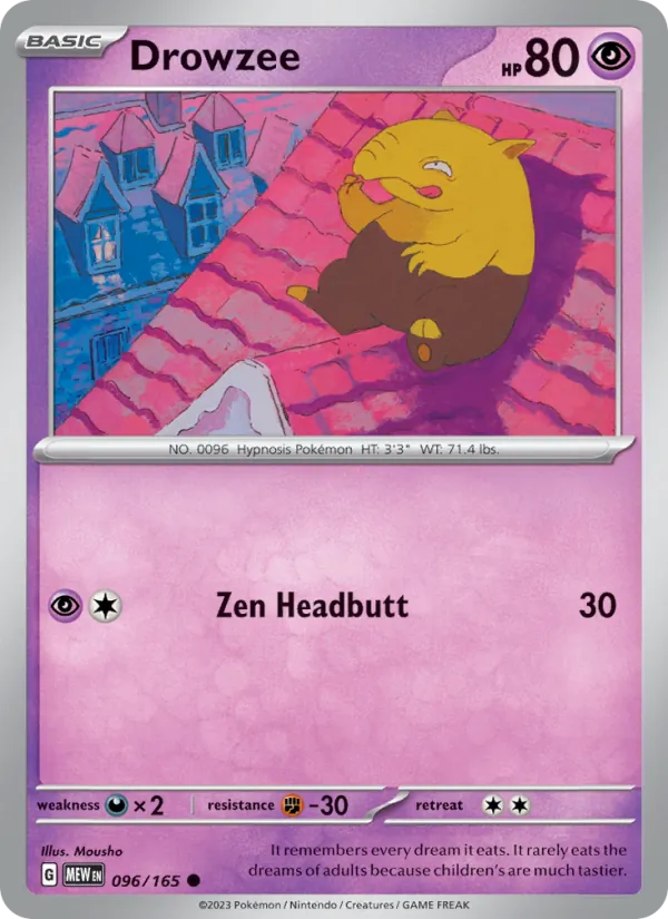 Drowzee, Pokémon 151 card 096