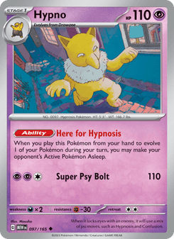Hypno, Pokémon 151 card 097