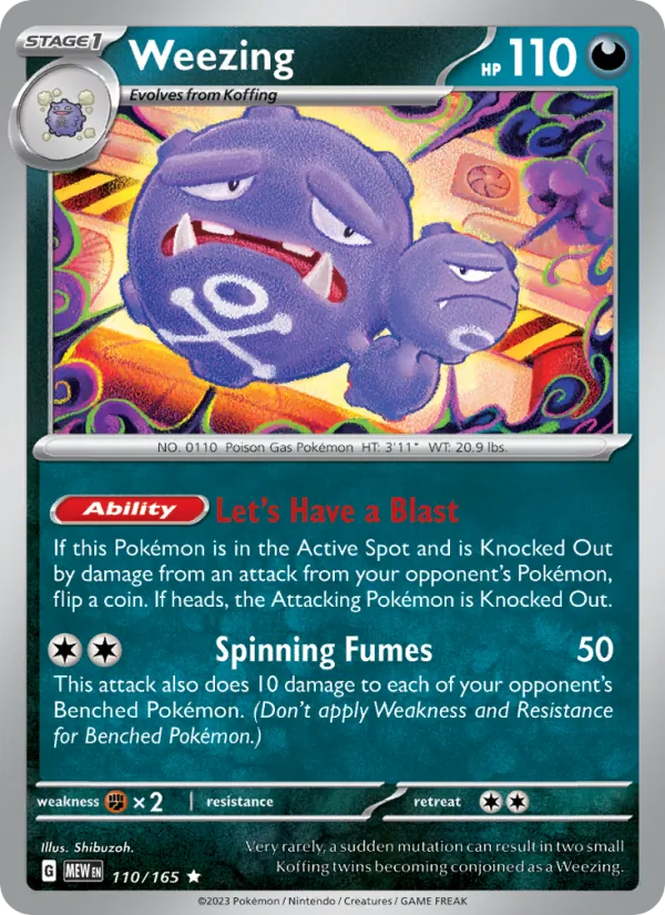 Weezing, Pokémon 151 card 110