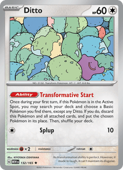 Ditto, Pokémon 151 card 132