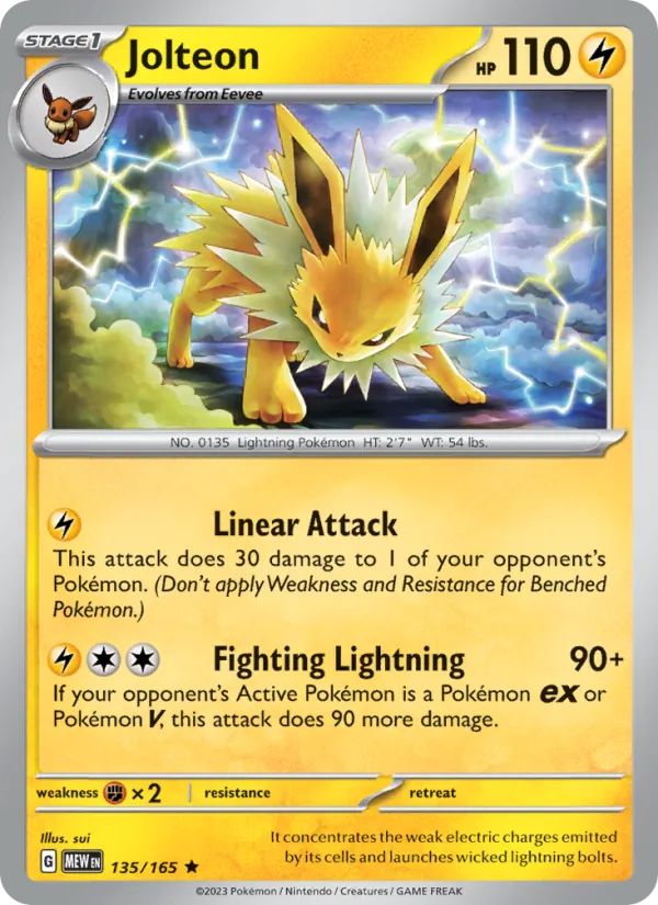 Jolteon, Pokémon 151 card 135