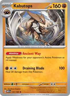 Kabutops, Pokémon 151 card 141