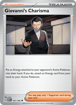 Giovanni's Charisma, Pokémon 151 card 161