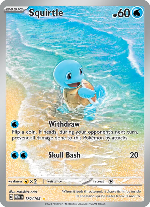 Squirtle, Pokémon 151 card 170