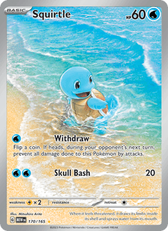 Squirtle, Pokémon 151 card 170