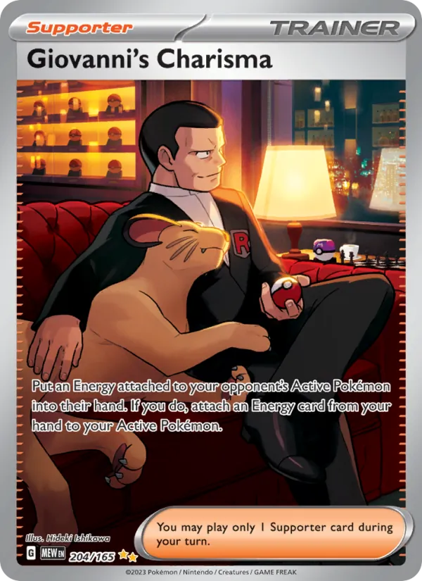 Giovanni's Charisma, Pokémon 151 card 204